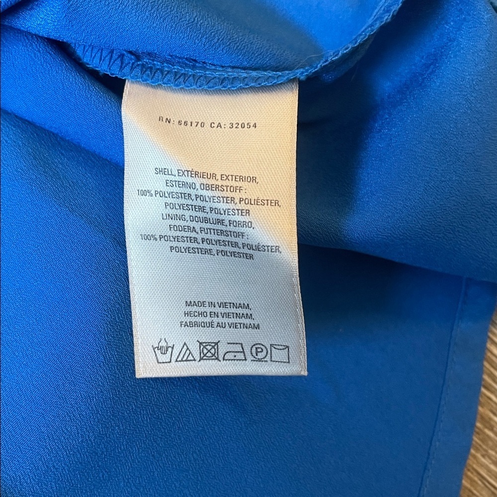 Anthropologie Maeve Blue Floral flower appique Midi Skirt size 10 - Picture 6 of 7
